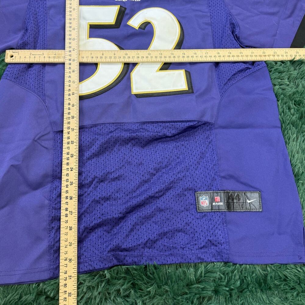 Nike Baltimore Ravens Ray Lewis 52 Men's Large Purple | Black Jersey - Picture 7 of 9